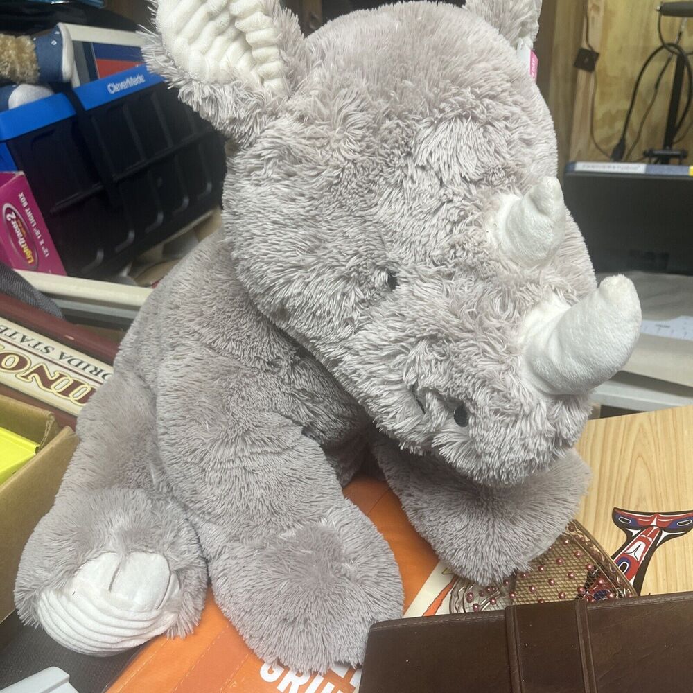 Hug Fun Plush Jungle Rhino Stuffed Animal XL # 268461 26” Tall